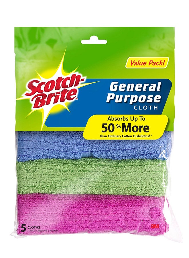 Scotch Brite Microfiber General Purpose Cleaning Cloth Multicolour